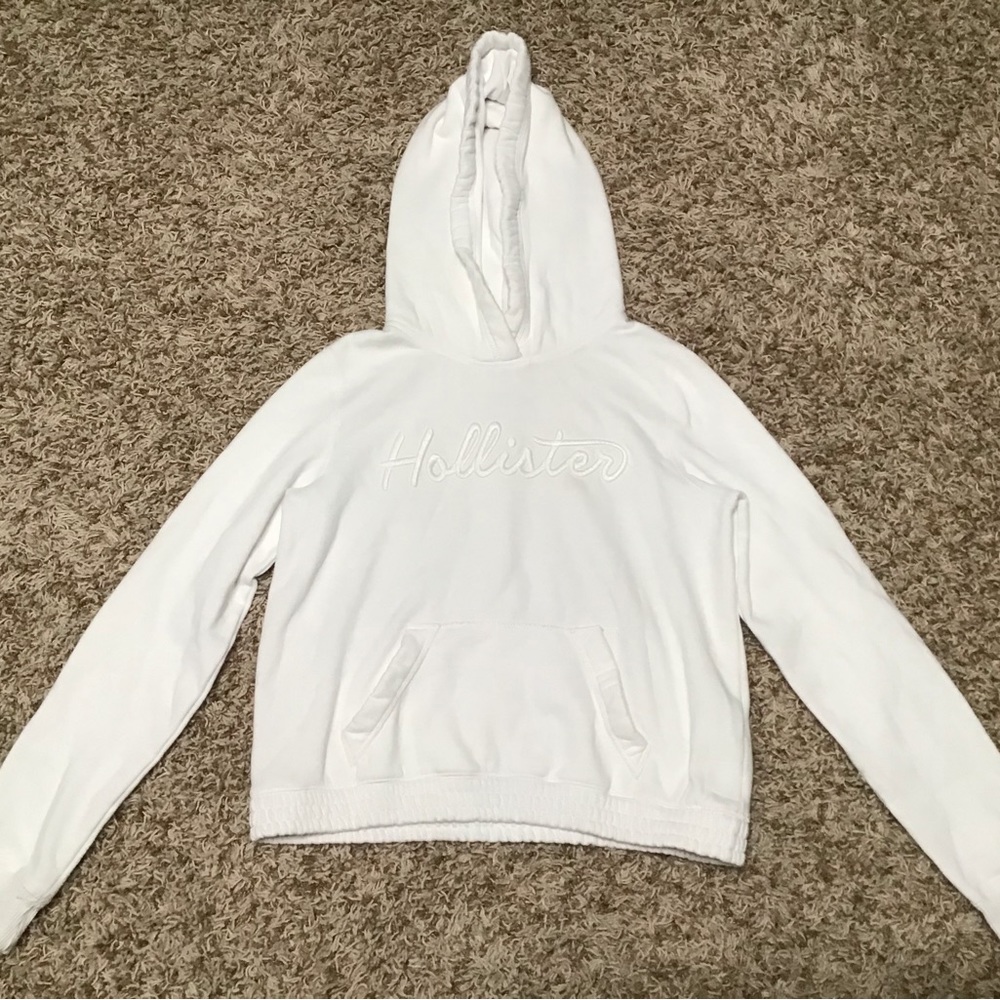 White hollister hoodie